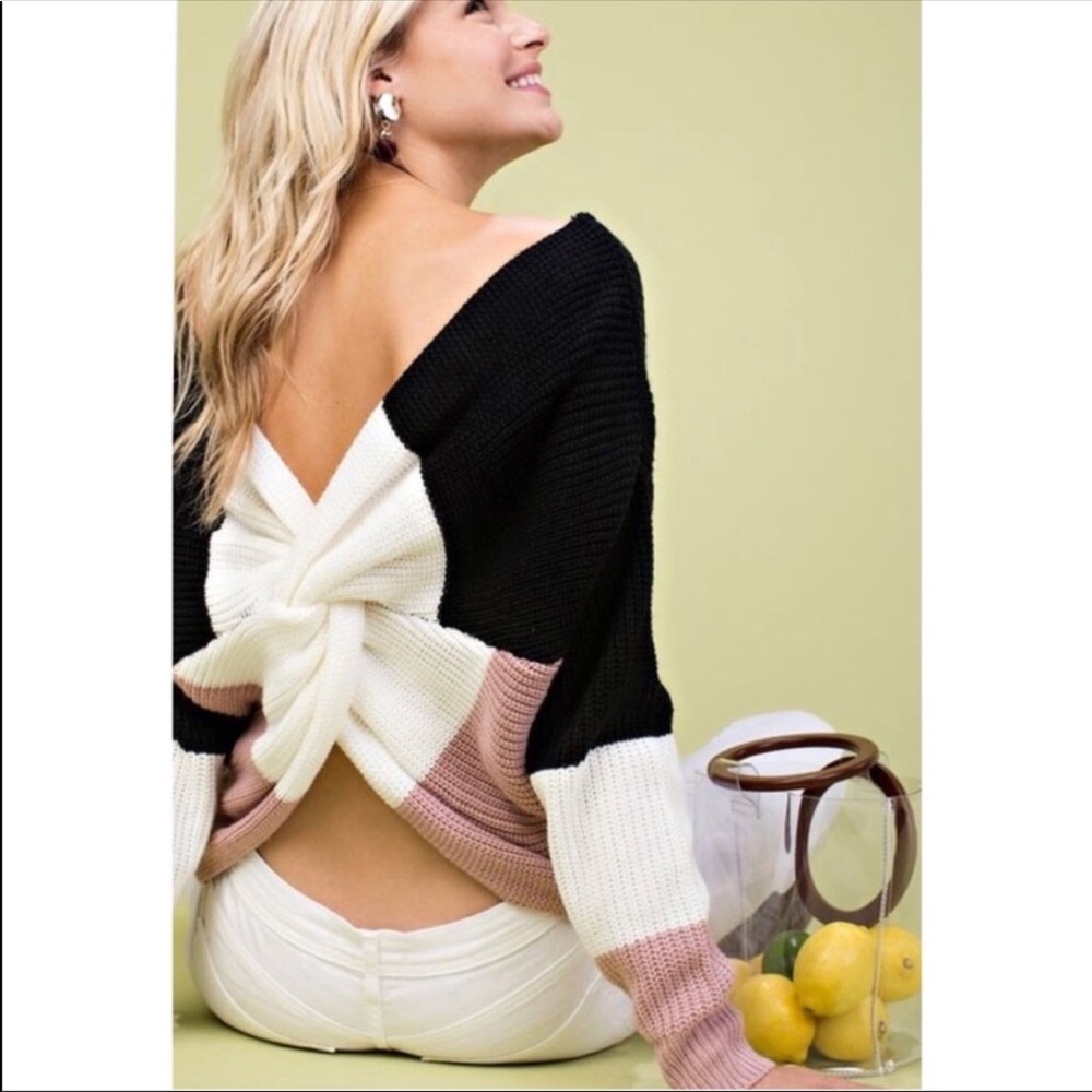 SALE! Today only! Stunning twist back Sweater